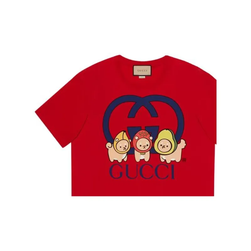 GUCCI T-Shirts Men Red-2