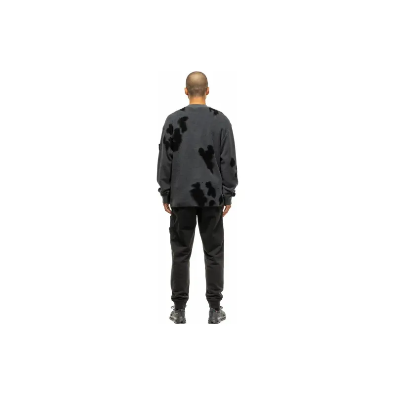 STONE ISLAND Pattern Printed Drop Shoulder Crewneck Sweatshirt-3