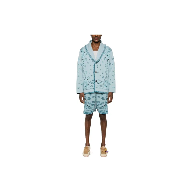 Alanui Bandana Jacquard Button Up Cardigan-1