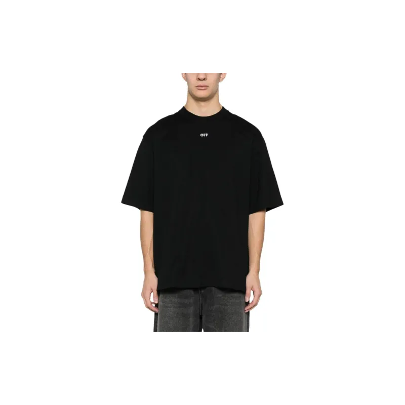 OFF WHITE Arrows embroidery Cotton T shirt-2
