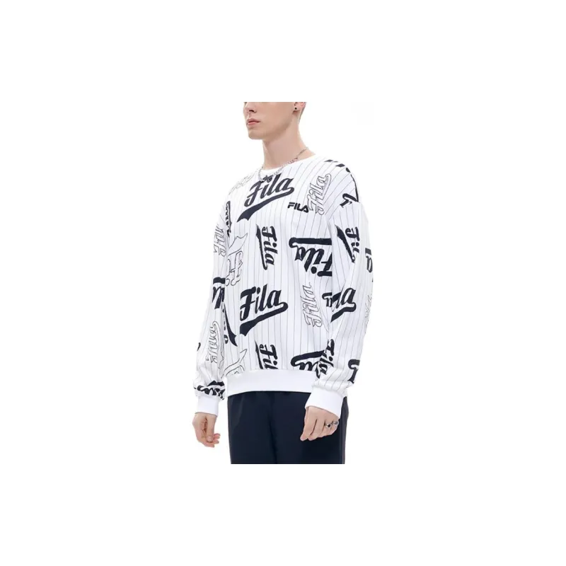 FILA FUSION BASEBALL Series Sweatshirt Men's White-2