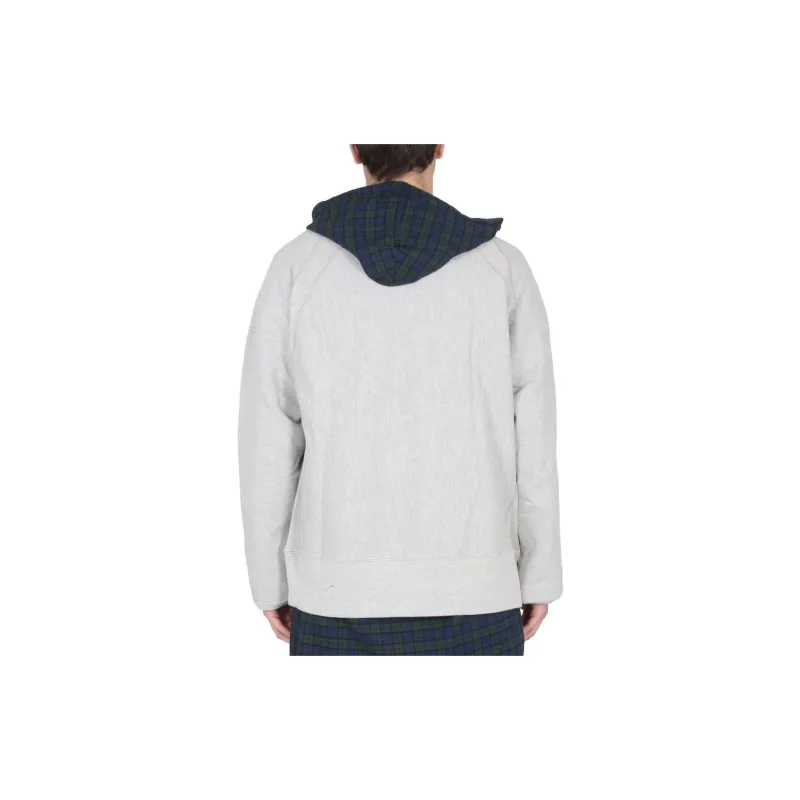 ENGINEERED GARMENTS Check Hooded Sweatshirt-2
