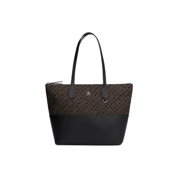 Tommy Hilfiger Polyester Tote Bag Shopping Bag Handbag Regular Women's Black