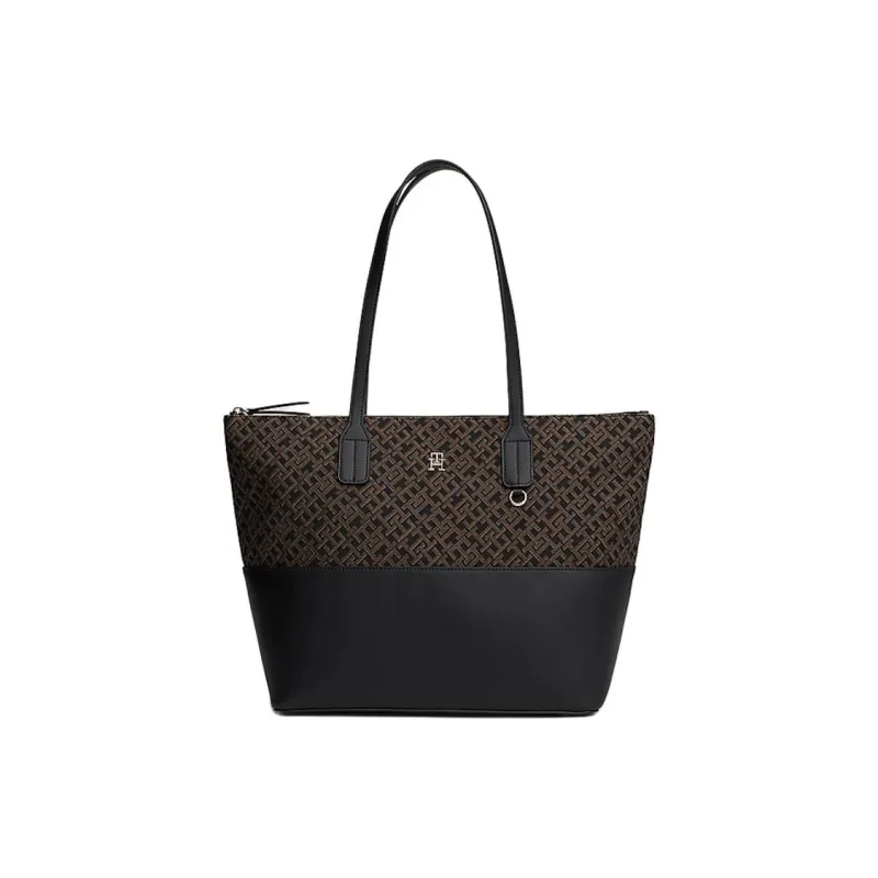 Tommy Hilfiger Polyester Tote Bag Shopping Bag Handbag Regular Women's Black-0
