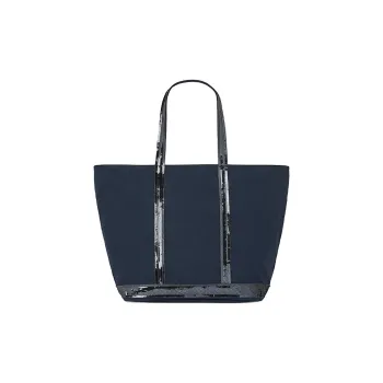 Vanessa Bruno Cotton Tote Bag, Shopping Bag, Shoulder Bag, Handbag Large Size Women's Iron Ore Blue