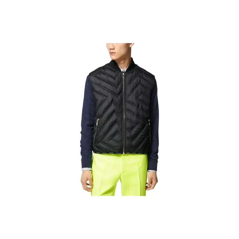 VERSACE Greca Quilted Zip up Gilet-2
