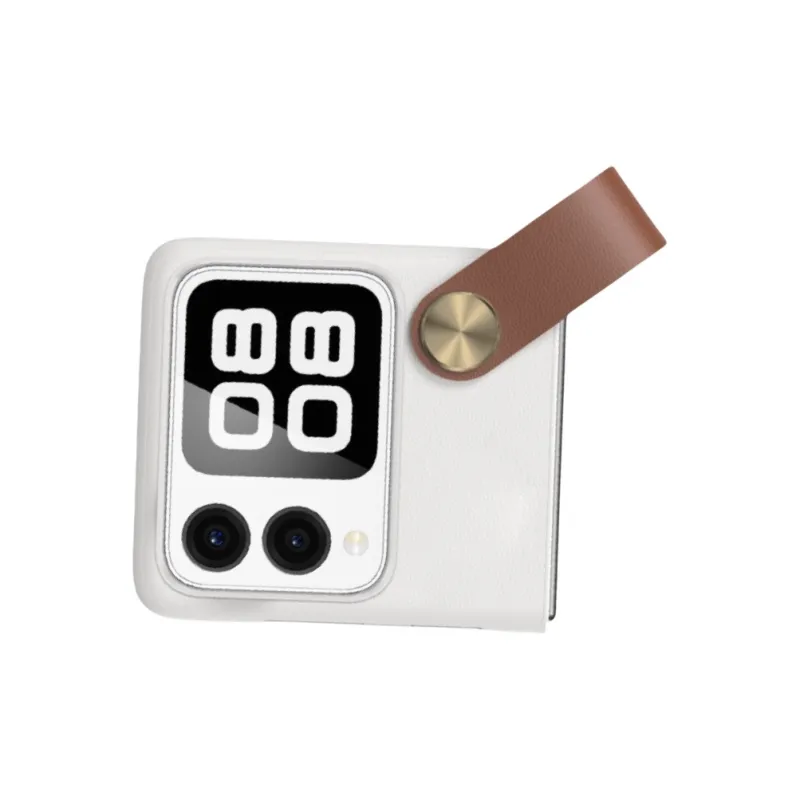 BYZ Vegan Leather Material Foldable Display Protective Case Wristband With Strap Phone Case Compatible Huawei Novaflip-1