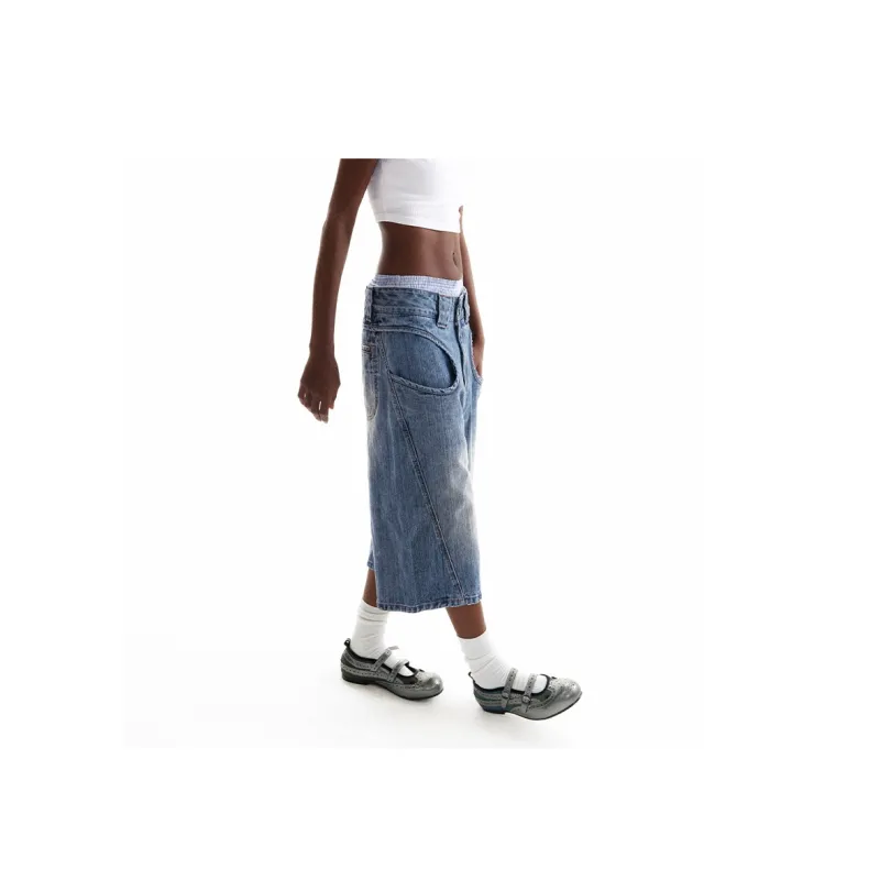 CONP Denim Shorts Unisex Vintage Blue-5