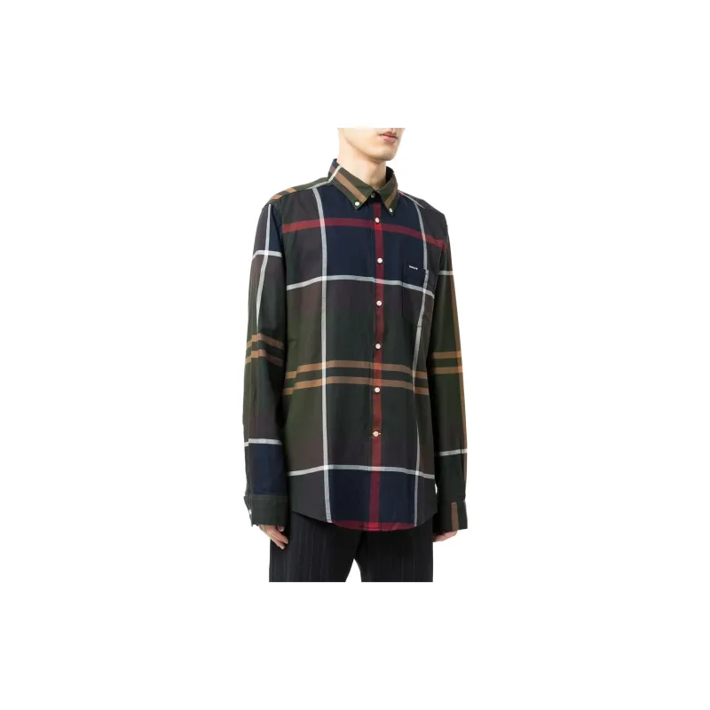 BARBOUR Renford Oversized Long-Sleeved Tartan Shirt-1