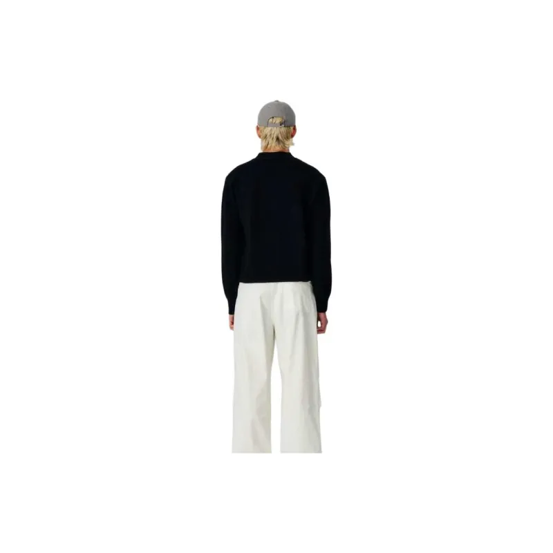 WE11DONE Logo print V neck Jumper-3