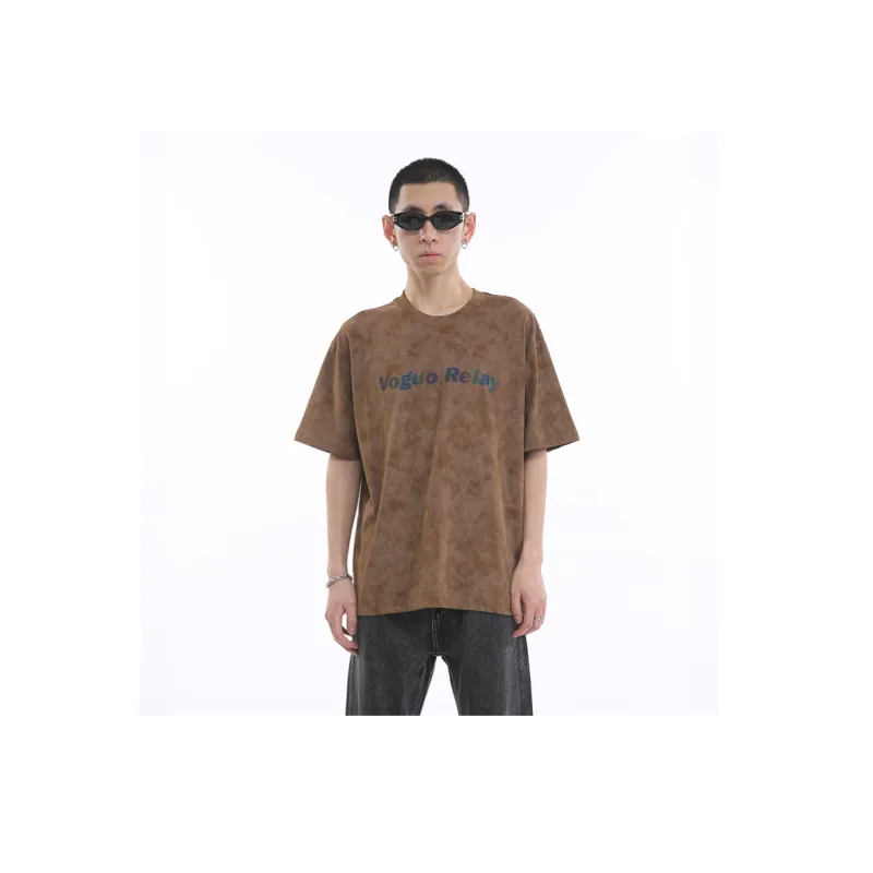 Voguo Relay Couple Set Loose Fit Crew Neck Short Sleeved T Shirts Unisex Black, White, Green-18
