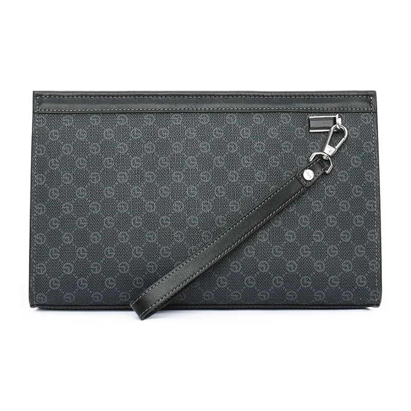 GOLDLION PVC Clutch Envelope Bag Men's Black-2