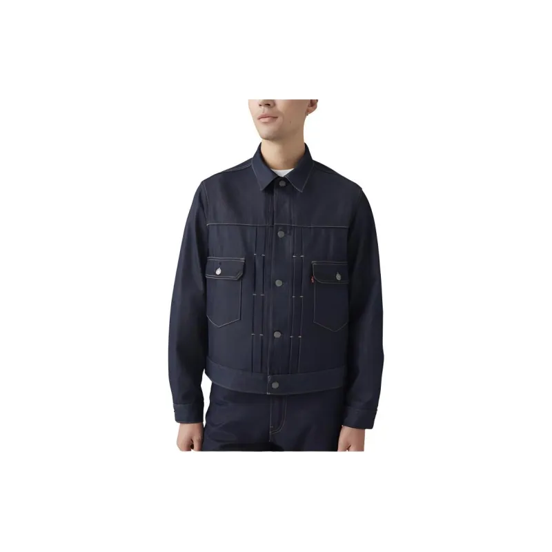 Levis WELLTHREAD Series Denim Jackets Men Dark Indigo-2