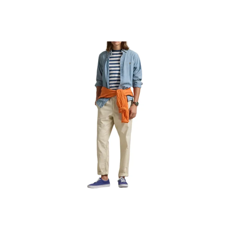 Polo Ralph Lauren FW24 Casual Pants Men's Original Sand Yellow-3