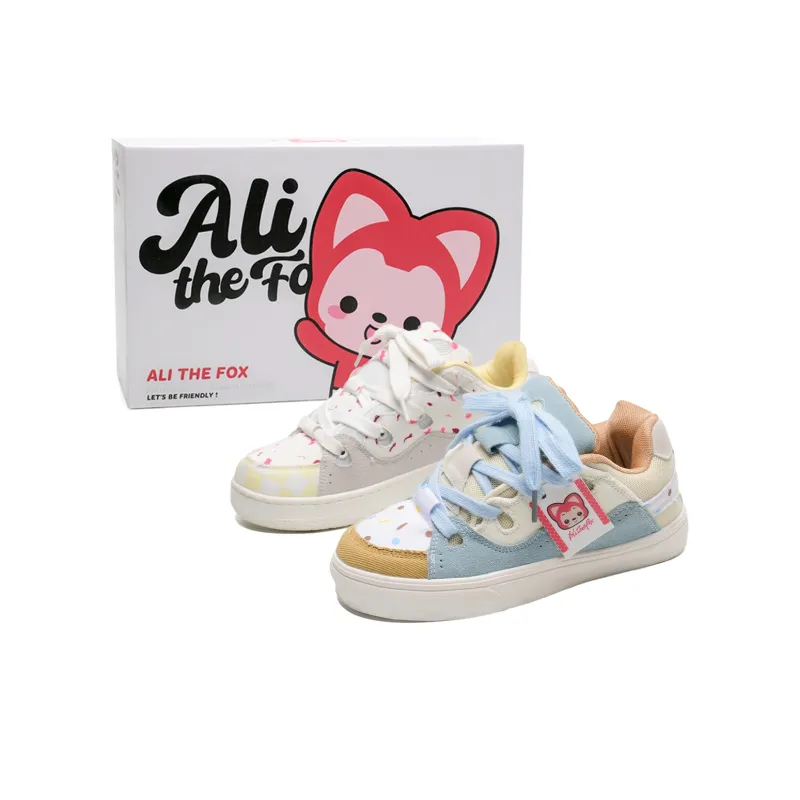ALI THE FOX Abrasion Resistant Balance Lightweight Low Top Skateboard Shoes Unisex-18