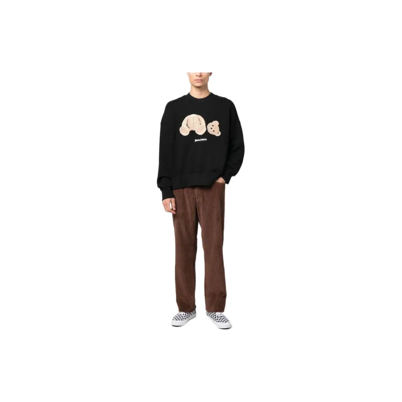 PALM ANGELS Bear Crewneck 'Black'-1
