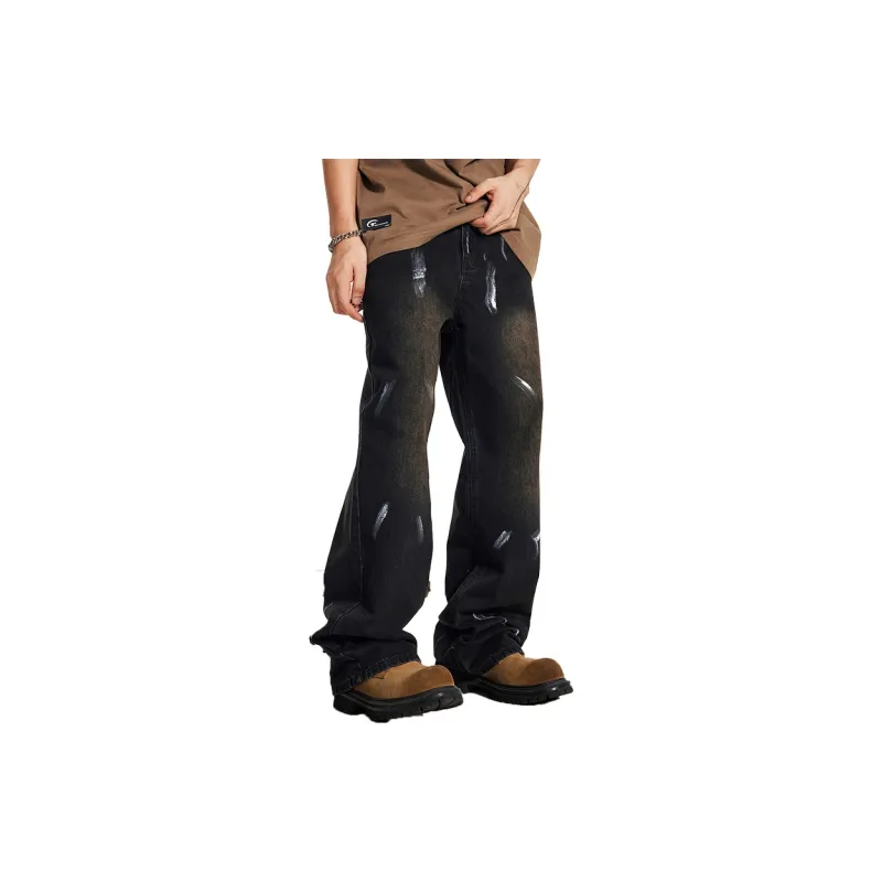 GTRG Jeans Unisex Dirty Dyed Black-2