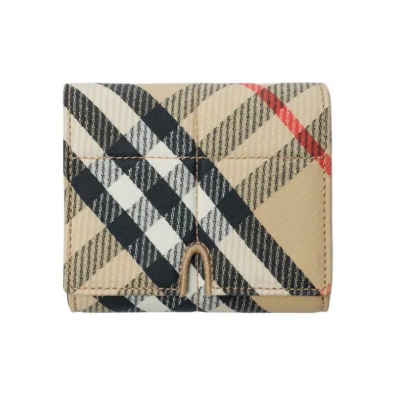 Burberry Polyester With Cotton And Polyurethane Wallet Women's Sand-0