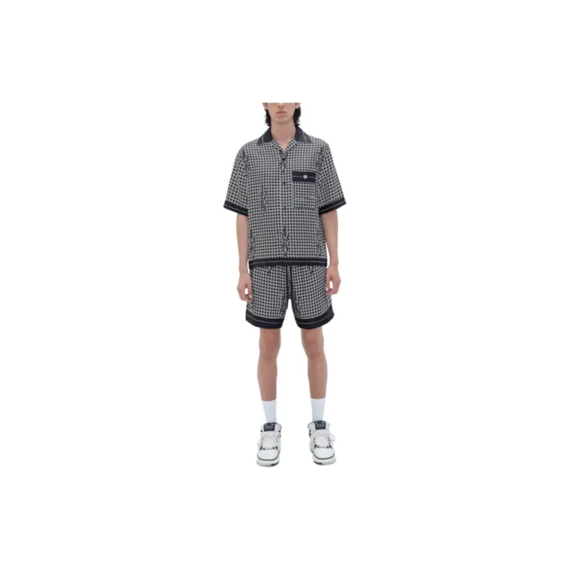 AMIRI Staggered Houndstooth Silk Short-1