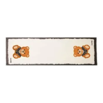 MOSCHINO Wool Knit Scarves Unisex White