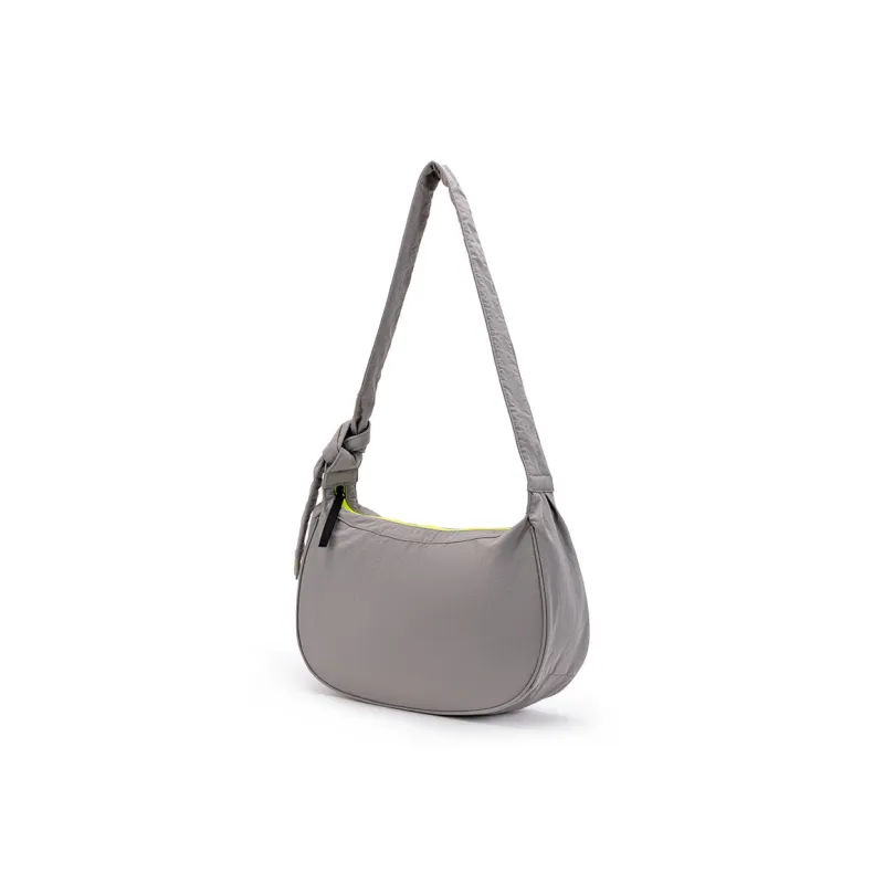 Bromen Wash Nylon With Water Travel Backpack Crossbody Bag Medium Size Women's Bright Purple/Milk White/Black/Gray-14