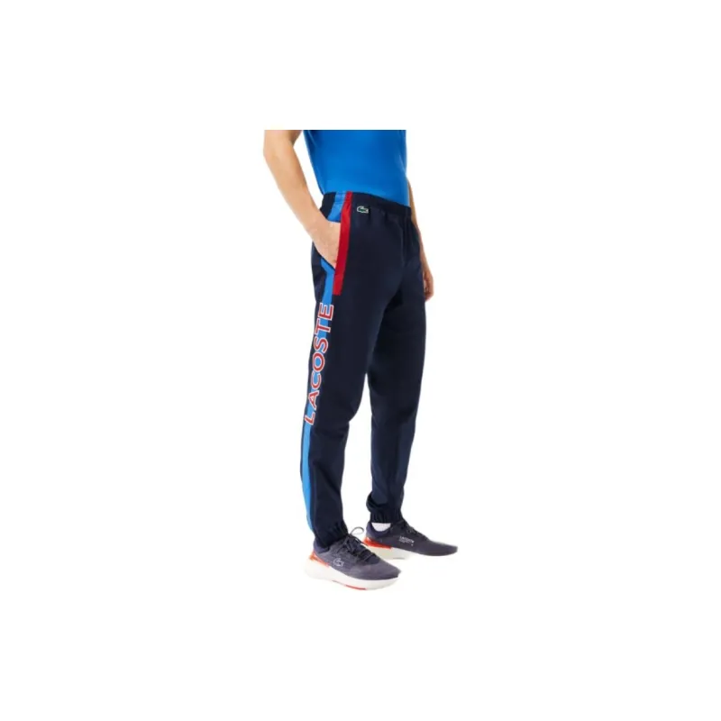 LACOSTE Knitted Sports Pants Men's Navy Blue-4