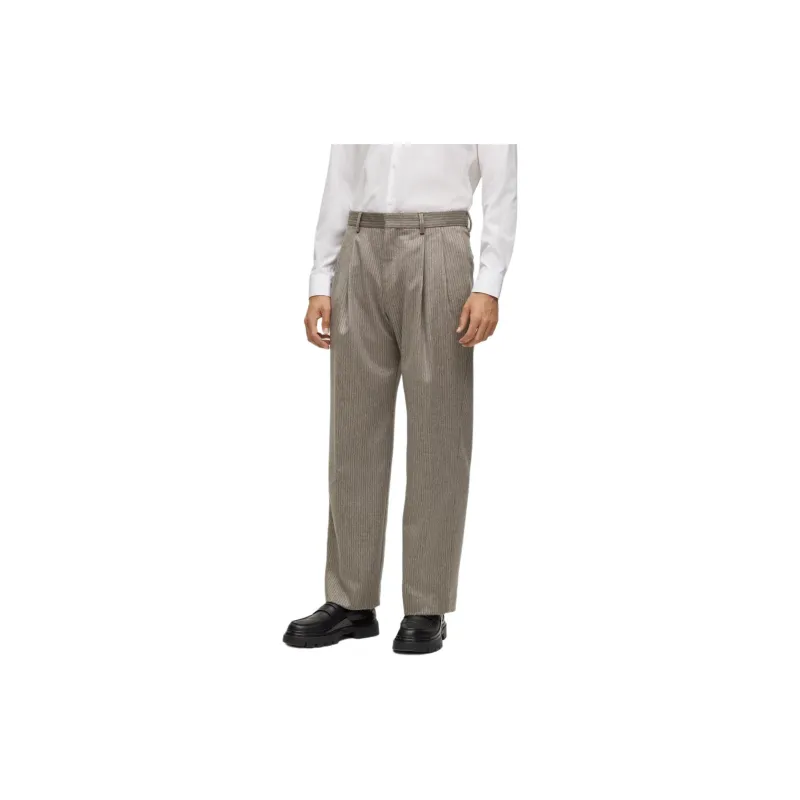 HUGO BOSS FW23 Double-Breasted Suit In Pure Cashmere With Stripe Pattern Business Suits Men's-5