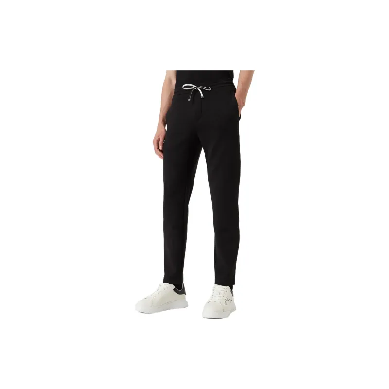 EMPORIO ARMANI Double jersey Joggers With Eagle Logo Patch-2