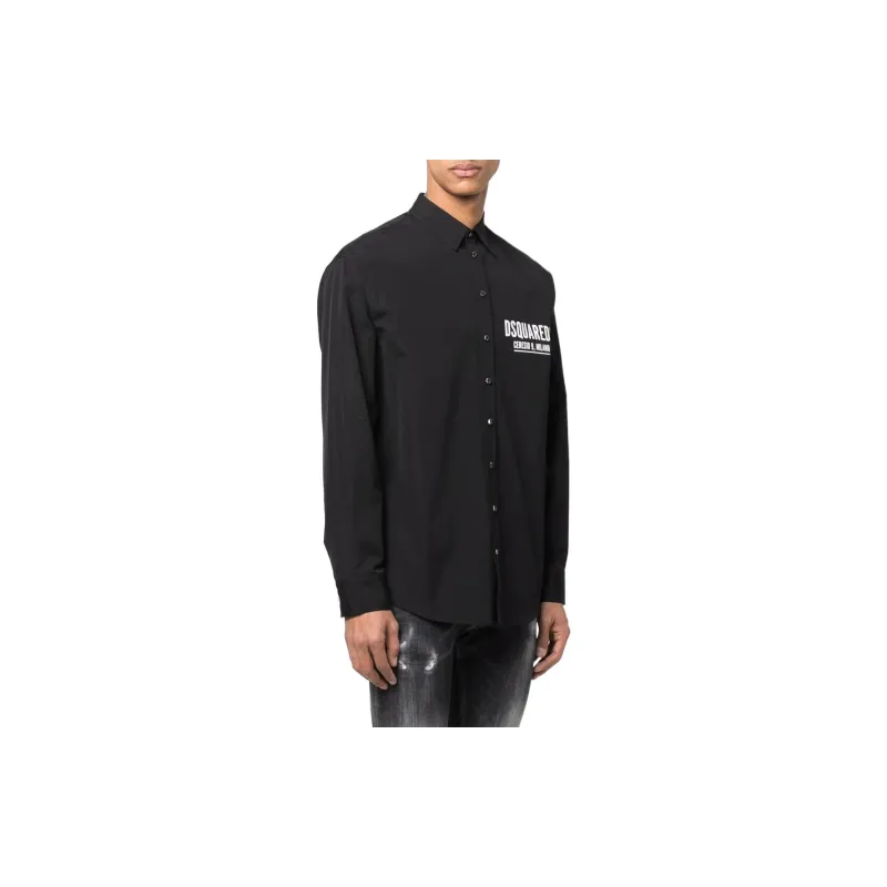 DSQUARED 2 Logo Printed Button Up Shirt-2