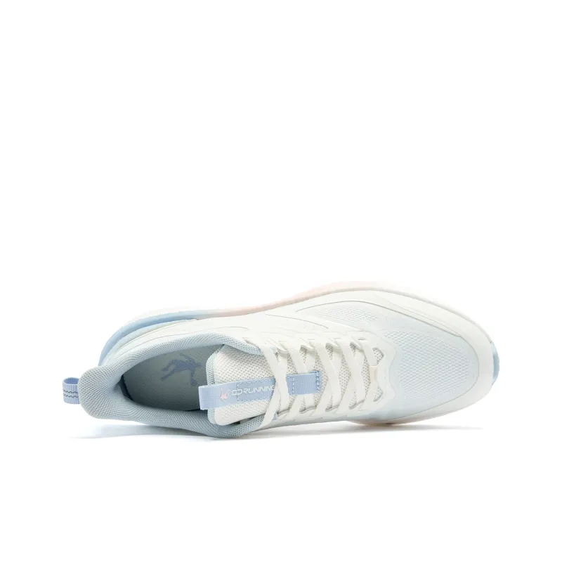 QIAODAN Rapid LITE Running Shoes Women's Low Top Ivory/Rain Blue-3