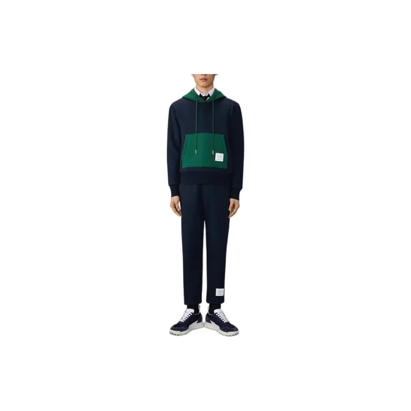 THOM BROWNE Logo Patch Drawstring Pants-1