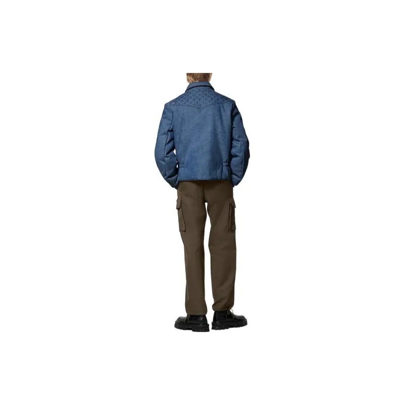 LOUIS VUITTON Monogram Padded Denim Jacket-4