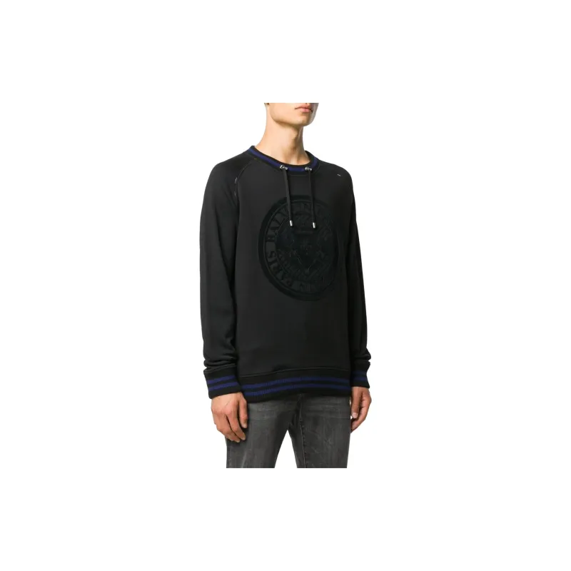 BALMAIN Sweater Men's Blue Black-4
