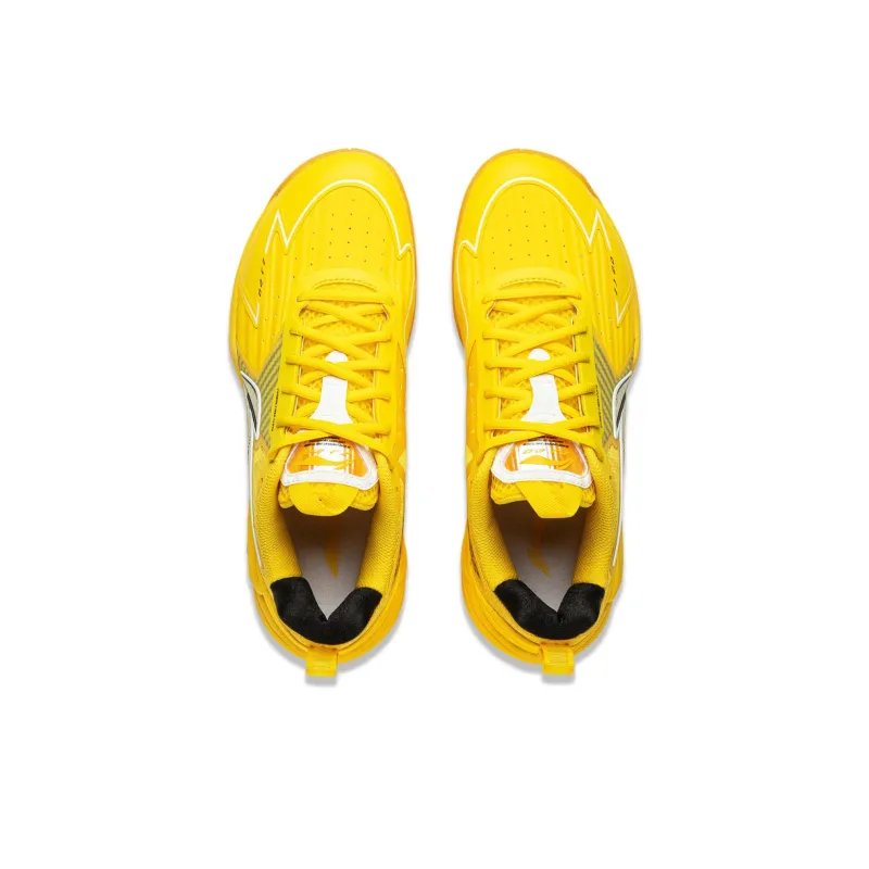 LiNing Anti Slip Wear Resistant Low Top Badminton Shoes Unisex Radiant Yellow-3