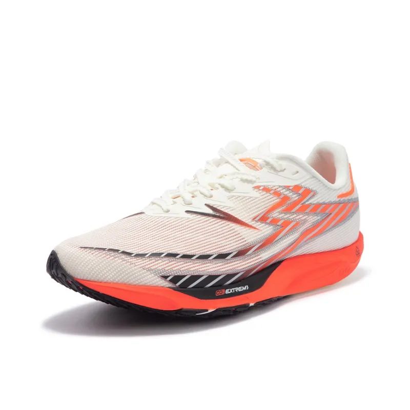 361° Speed Future Cushioning Anti Slip Wear Resistant Breathability Low Top Running Shoes Unisex White Orange-1