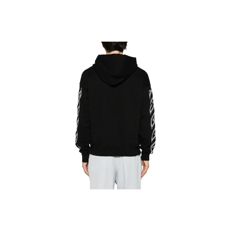 OFF-WHITE Logo-embroidered Cotton Hoodie-3