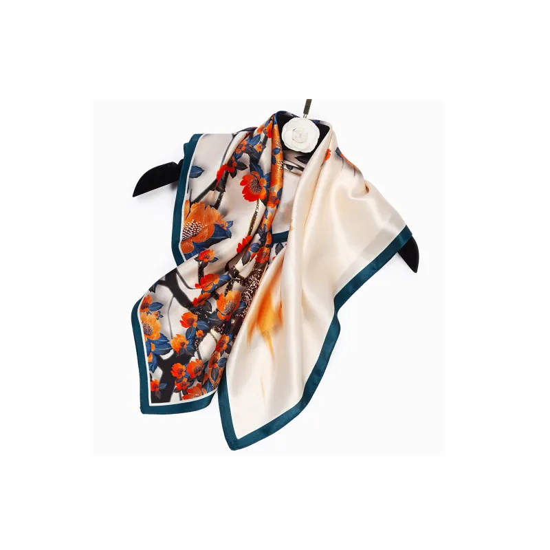 Shanghai Story 100% Mulberry Silk Silk Scarves Women's Patch Bamboo Leaf Flower Gift Box Set-93