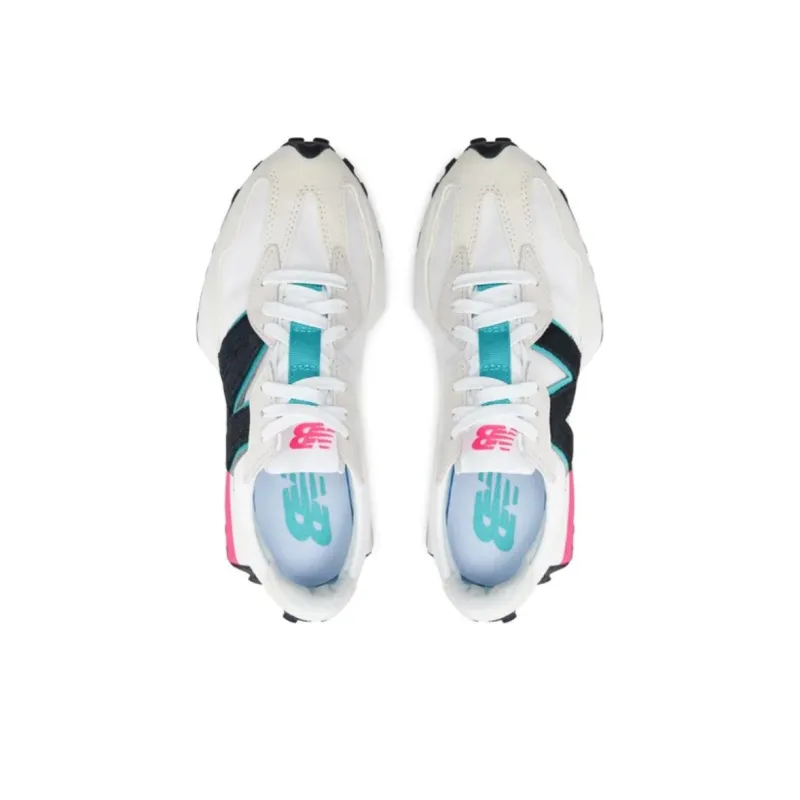 New Balance 327 White Grey Black Light Pink Women's-4