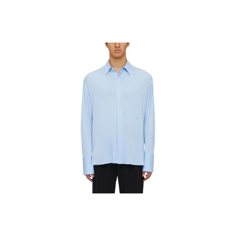 Ferragamo Logo Embroidery Long Sleeved Shirt-2