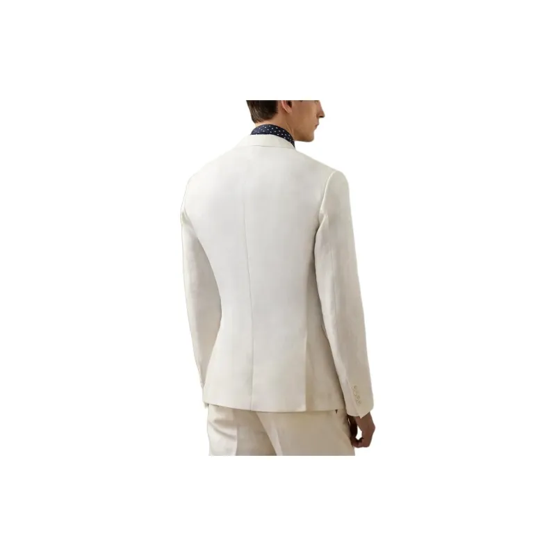 Polo Ralph Lauren Kent Hand-Tailored Linen Suit Jacket Business Suit Men's White-3