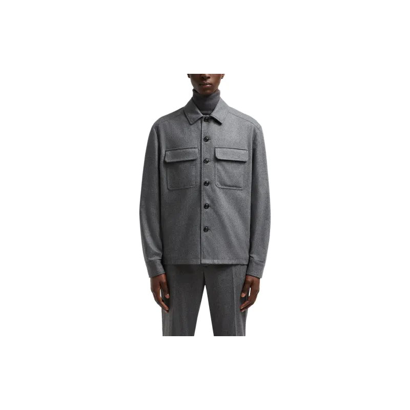 Moncler Logo Patch Long Sleeved Shirt-1
