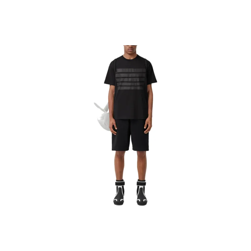 Burberry Horseferry Stripe Print Cotton Oversized T shirt-1