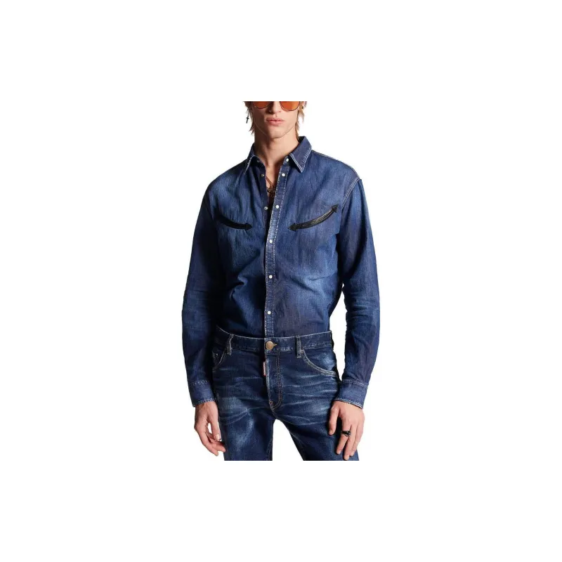 DSQUARED 2 Buttoned Long Sleeved Denim Shirt-2