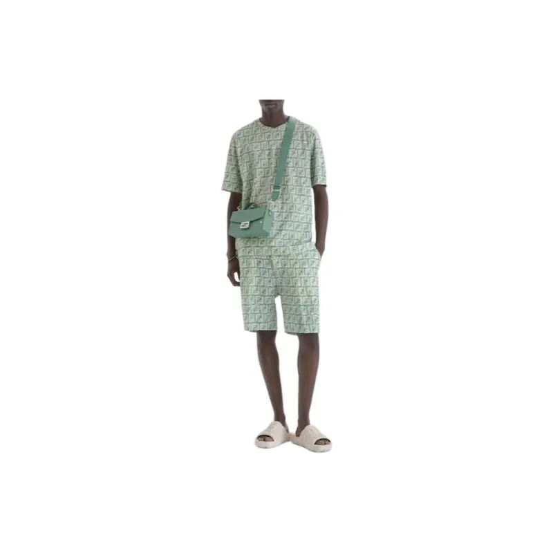 FENDI FF print Linen Shirt-2