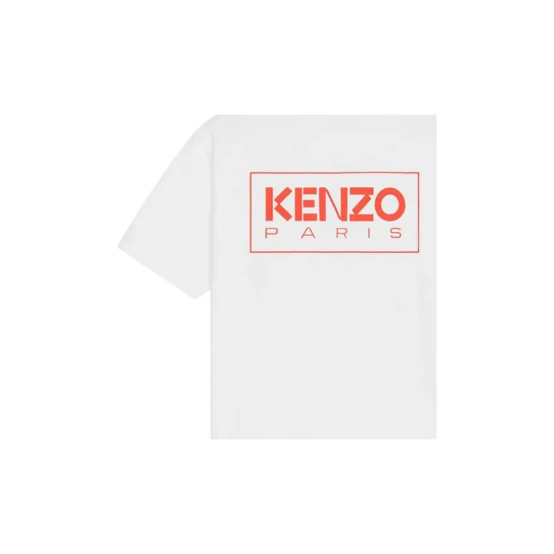 KENZO Letter Logo T Shirts Men White-5