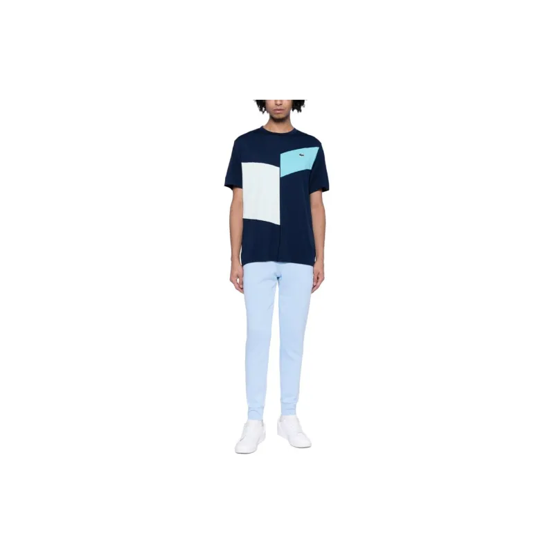 LACOSTE Logo-patch Panelled T-shirt-1