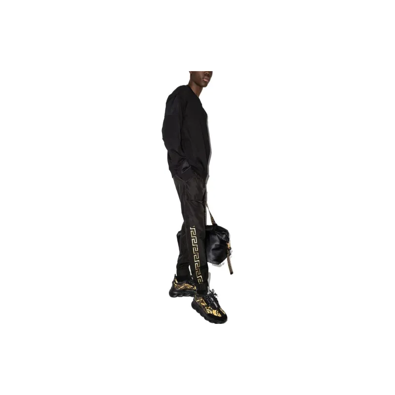 VERSACE SS22 Knitted Sweatpants Men's Black-2