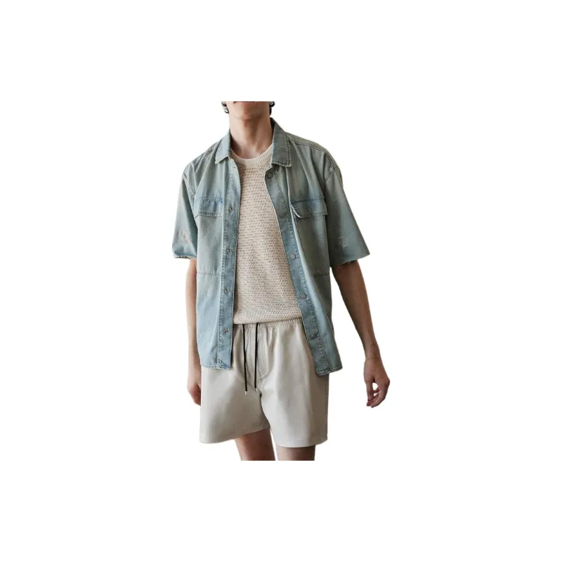 FRAME SS24 Shirt Men's Light Blue-2