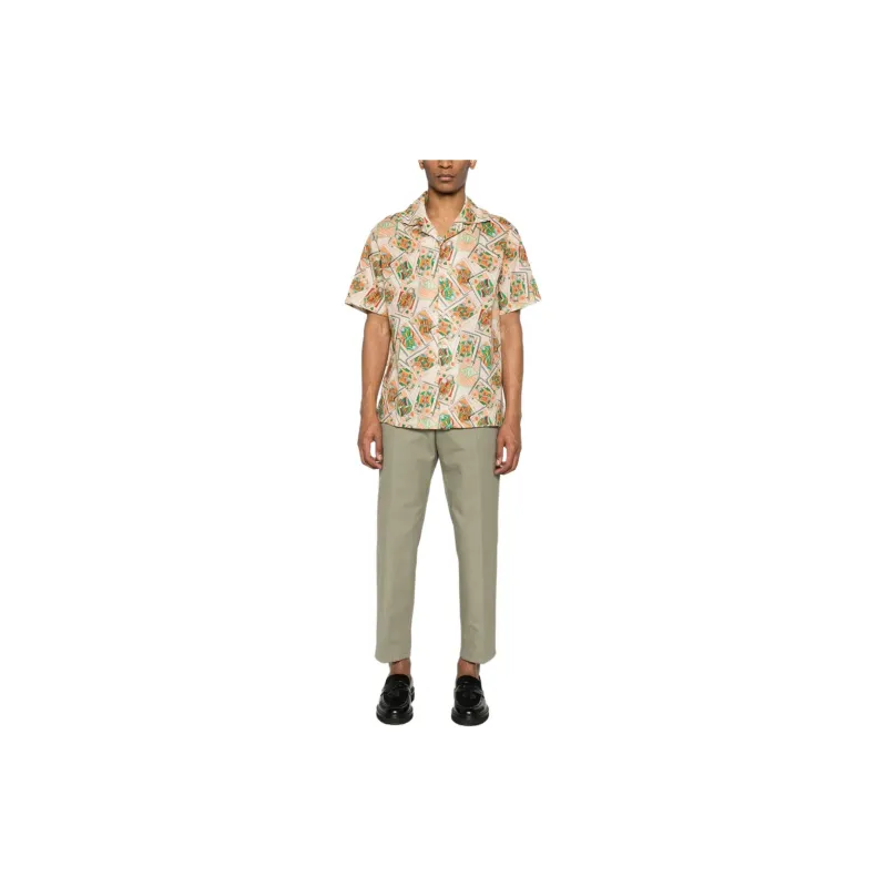DROLE DE MONSIEUR Pattern Printed Short Sleeved Shirt-1