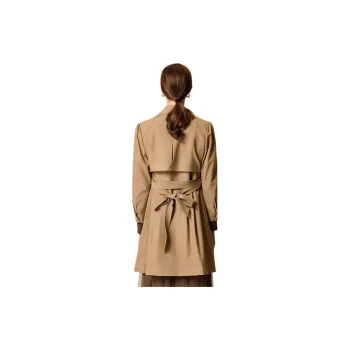 FENHONGMALI Trench Coat Women's Camel